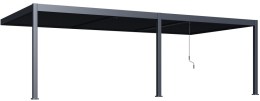 Bioklimatick&aacute; pergola INTRO DUO 8x4 m, hlin&iacute;k - do stěny