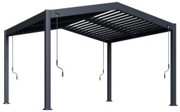 Bioklimatick&aacute; pergola APEX 4x3,6 m, hlin&iacute;k - volně stoj&iacute;c&iacute;