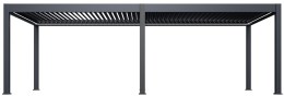 Luxusn&iacute; ELEKTRICK&Aacute; bioklimatick&aacute; pergola PRESTIGE 8x4 m, hlin&iacute;k - volně stoj&iacute;c&iacute;