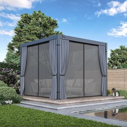 set z&aacute;věsů a moskyti&eacute;r pro pergolu ECO 3x3 m