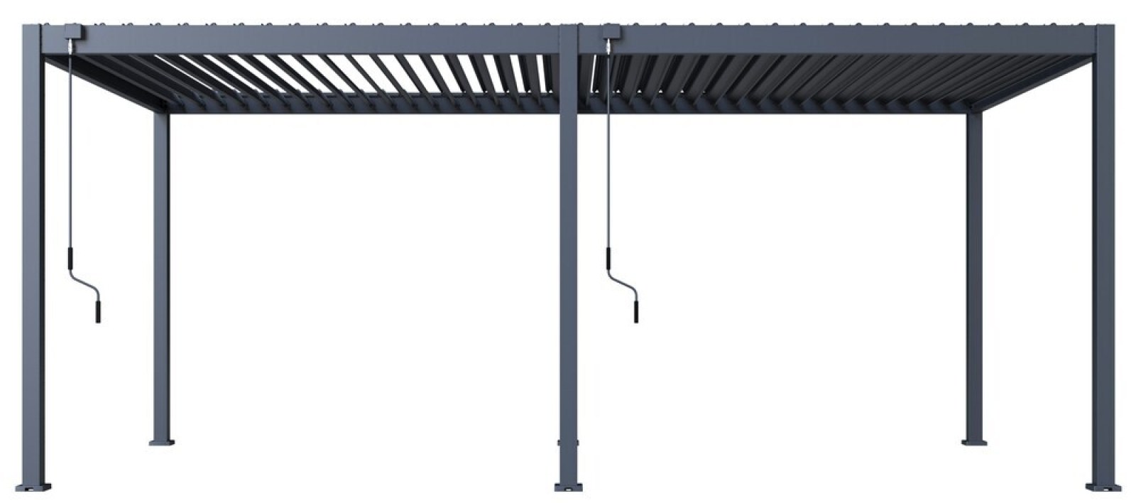 Bioklimatick&aacute; pergola ECO 6x3 m, ocel - volně stoj&iacute;c&iacute;