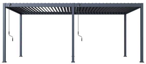 Bioklimatick&aacute; pergola ECO 6x3 m, ocel - volně stoj&iacute;c&iacute;