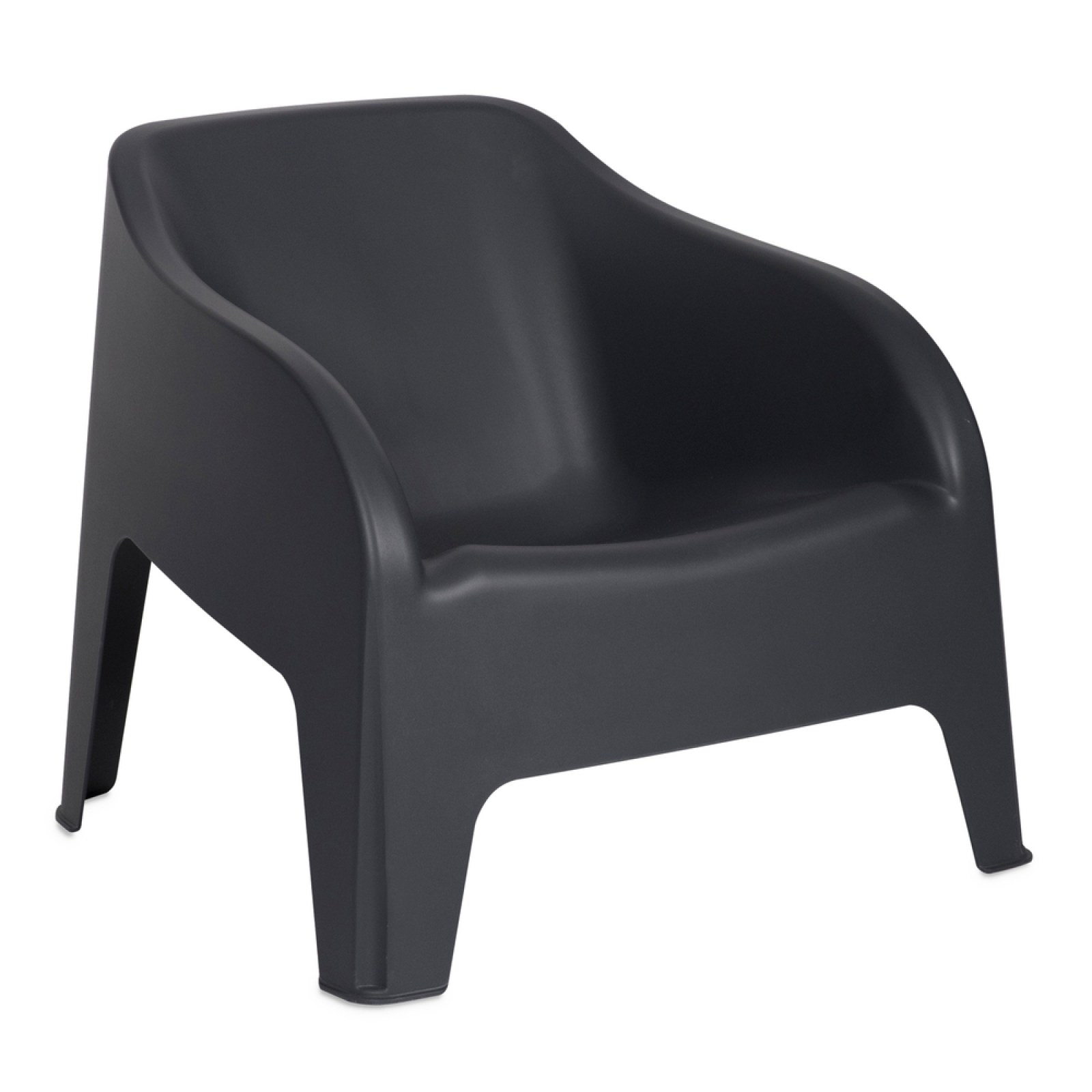 PETRA ARMCHAIR plastov&eacute; křeslo - grafit