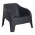 PETRA ARMCHAIR plastov&eacute; křeslo - grafit