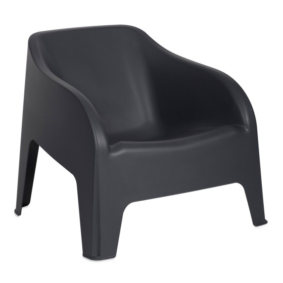 PETRA ARMCHAIR plastov&eacute; křeslo - grafit