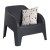 PETRA ARMCHAIR plastov&eacute; křeslo - grafit