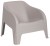 PETRA ARMCHAIR plastov&eacute; křeslo - taupe-&scaron;ed&aacute;