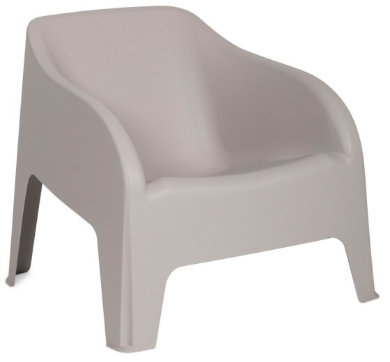 PETRA ARMCHAIR plastov&eacute; křeslo - taupe-&scaron;ed&aacute;