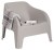 PETRA ARMCHAIR plastov&eacute; křeslo - taupe-&scaron;ed&aacute;