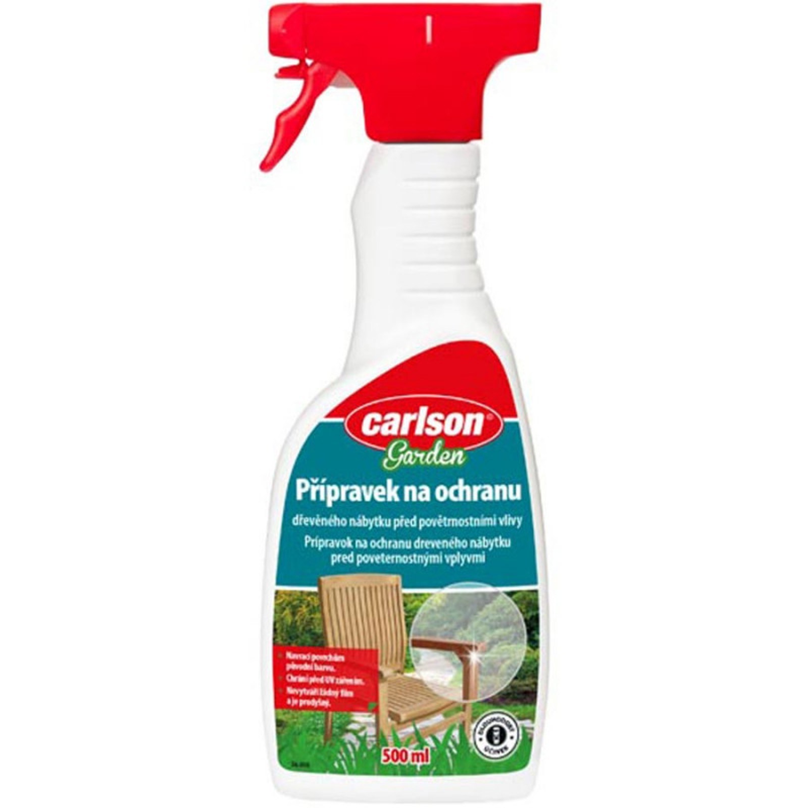 Př&iacute;pravek na ochranu dřevěn&eacute;ho n&aacute;bytku před povětrnostn&iacute;mi vlivy CARLSON 500ML